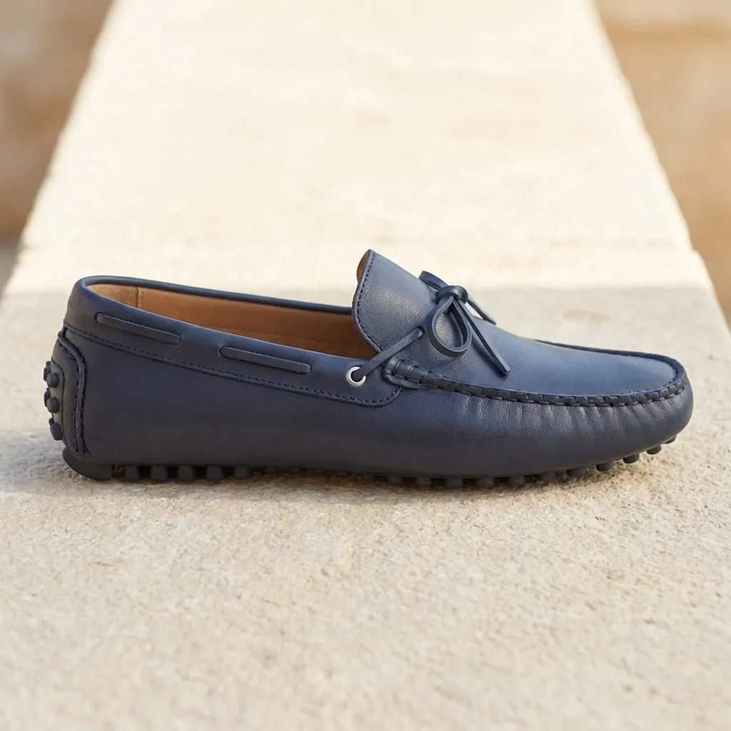 blue Leather Ophelia Driving Loafers - AW24 sold by Costoso Italiano product image thumbnail 4