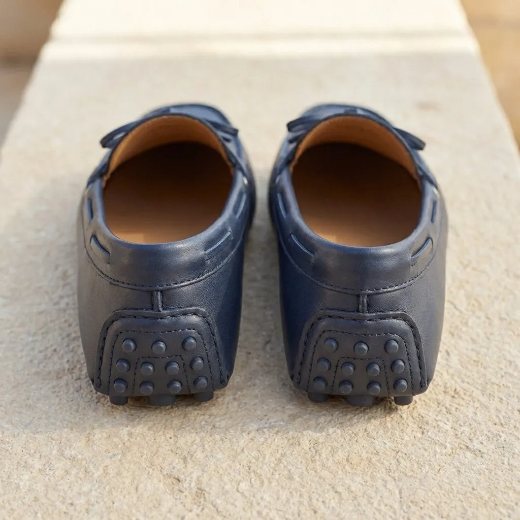 blue Leather Ophelia Driving Loafers - AW24 sold by Costoso Italiano product image thumbnail 3