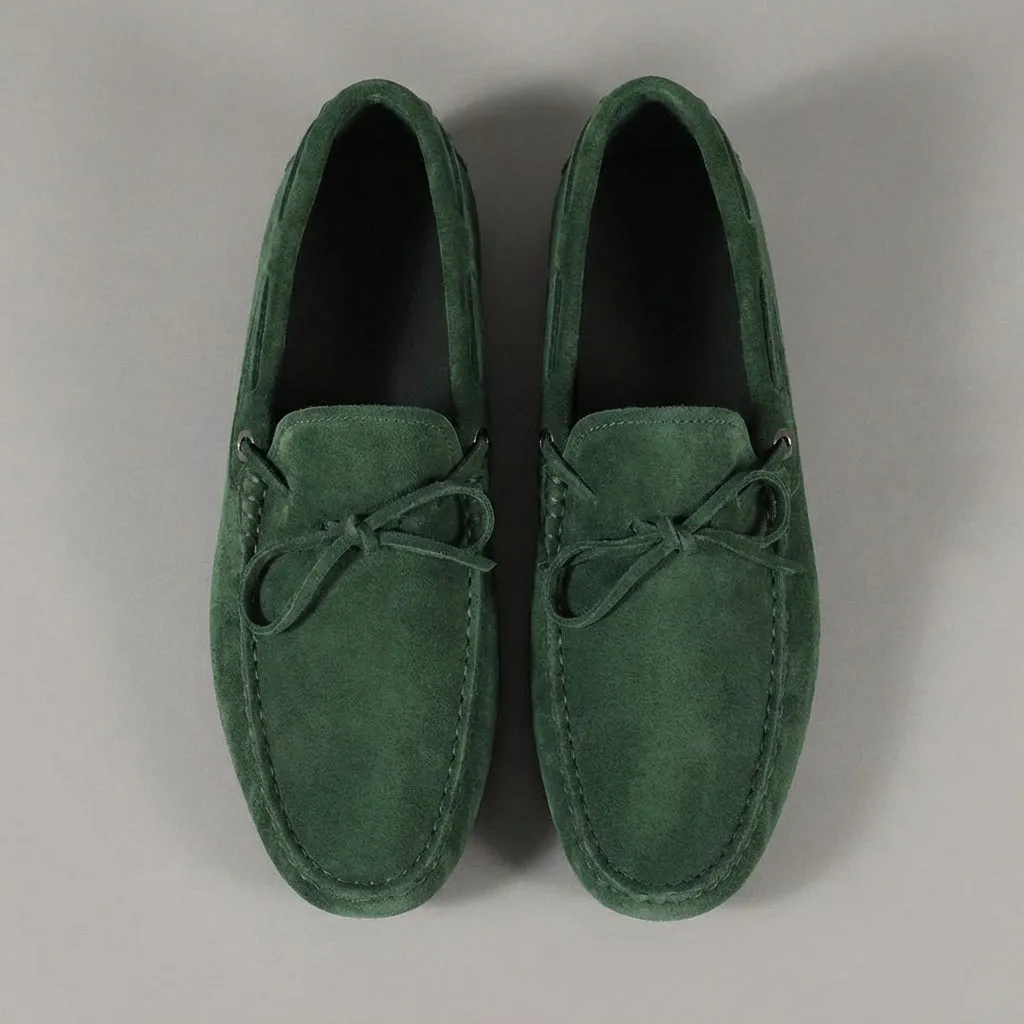 Green Suede Ophelia Driving Loafers - AW24 sold by Costoso Italiano product image thumbnail 2