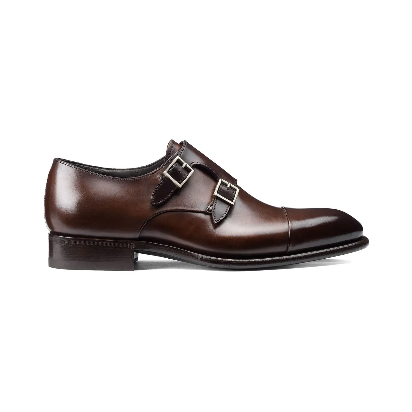 Extra Narrow Shoes (2A,4A,6A) Brown Leather Castle Monk Straps - Formal Shoes - ITALIAN AW26 sold by Costoso Italiano product image thumbnail 2