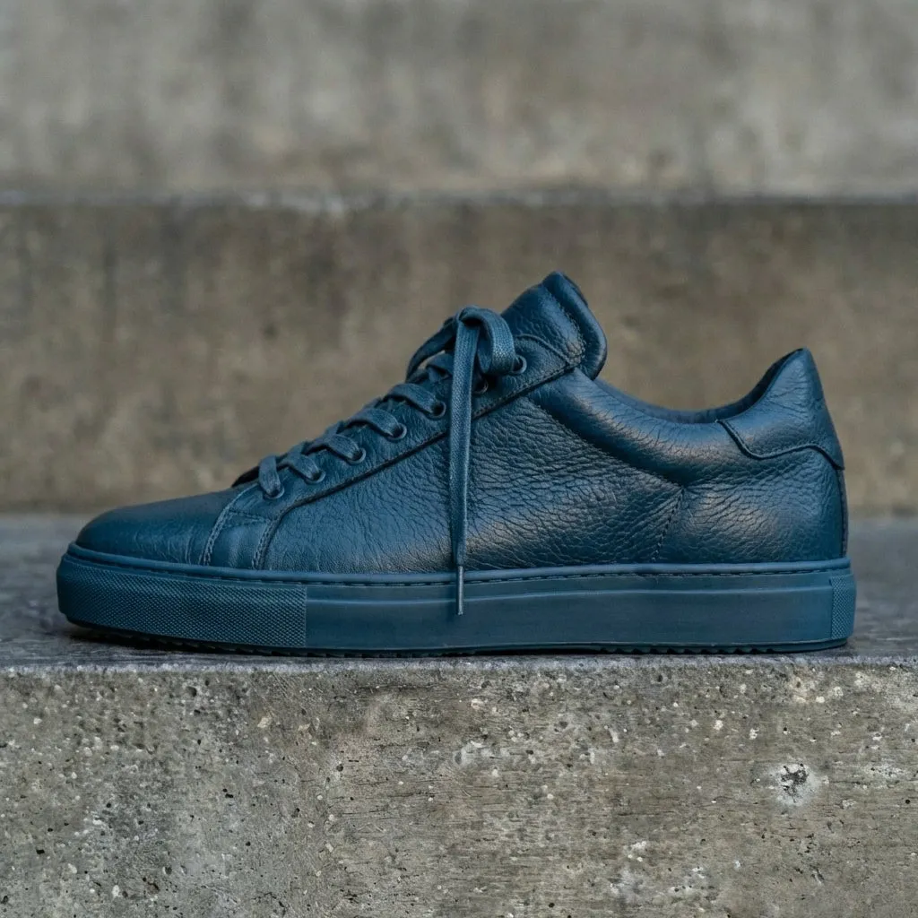 Blue Leather Remigio Lace-Up With Red Sole Sneakers sold by Costoso Italiano product image thumbnail 4