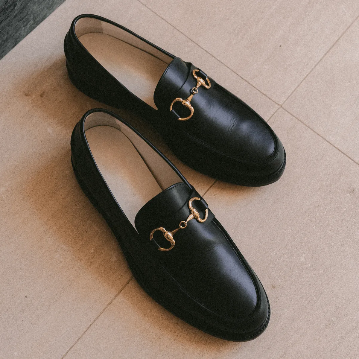 Black Leather Mago Horse Bit Loafers sold by Costoso Italiano