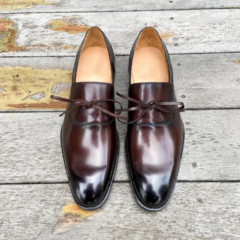 Brown Leather Malaga Loafers sold by Costoso Italiano