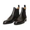 Height Increasing Black Leather Fenland Slip On Chelsea Boots sold by Costoso Italiano