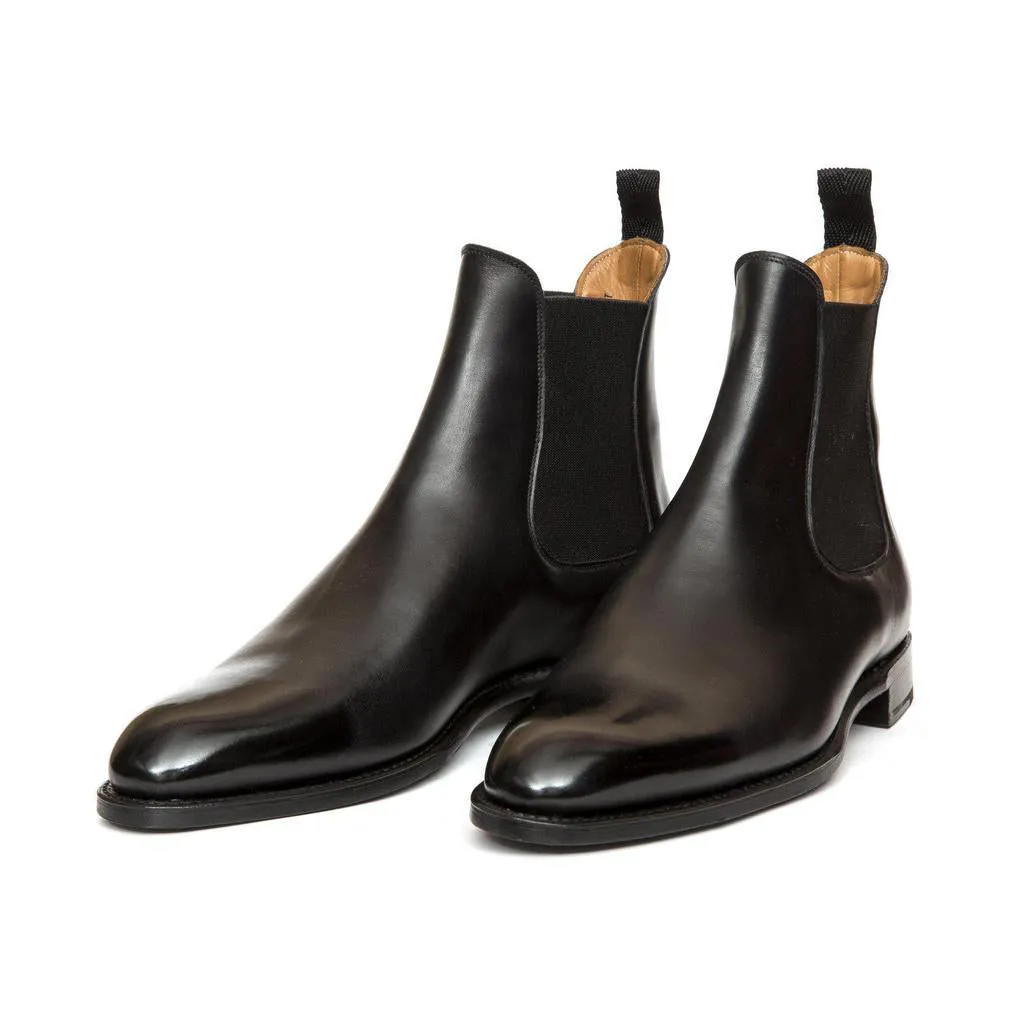 Height Increasing Black Leather Fenland Slip On Chelsea Boots sold by Costoso Italiano product image thumbnail 3