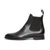 Height Increasing Black Leather Fenland Slip On Chelsea Boots sold by Costoso Italiano