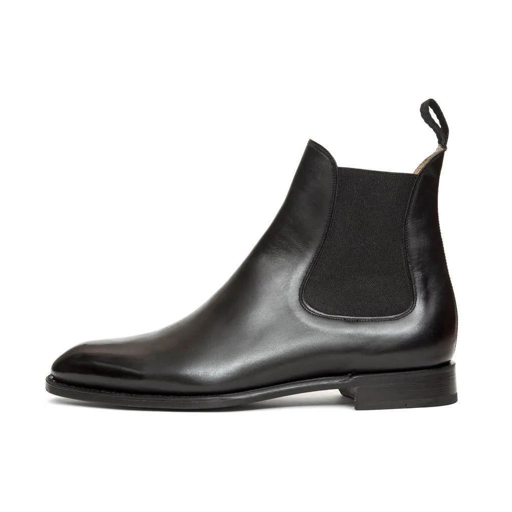 Height Increasing Black Leather Fenland Slip On Chelsea Boots sold by Costoso Italiano product image thumbnail 4
