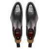 Height Increasing Black Leather Fenland Slip On Chelsea Boots sold by Costoso Italiano