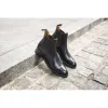 Height Increasing Black Leather Fenland Slip On Chelsea Boots sold by Costoso Italiano