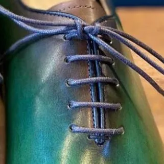 Navy Blue Round Dress Shoes Laces sold by Costoso Italiano