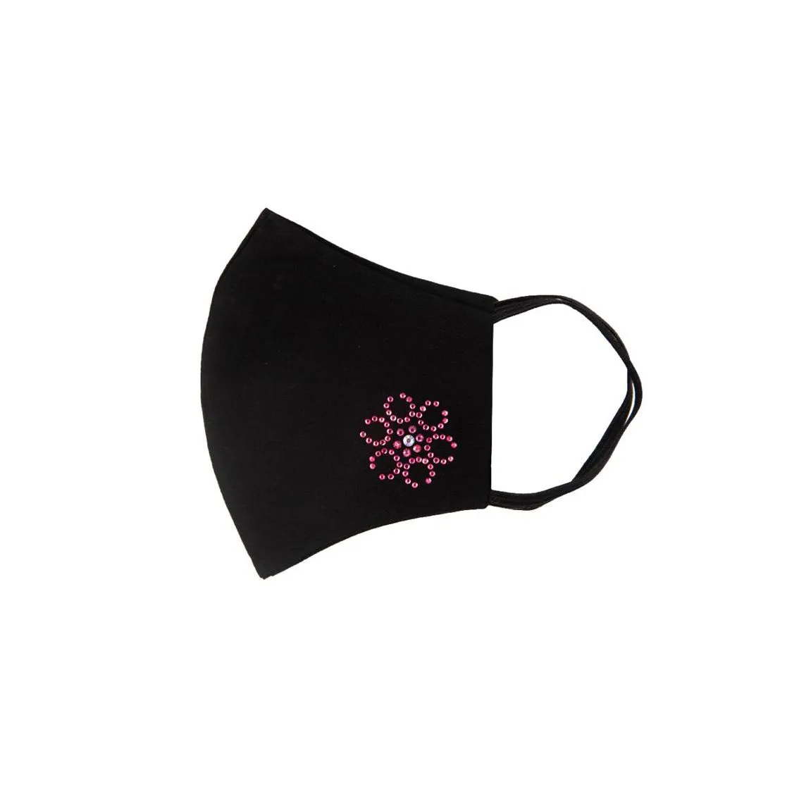 Black Silk Mask with Flowers in Swarovski Crystals sold by Costoso Italiano product image thumbnail 2