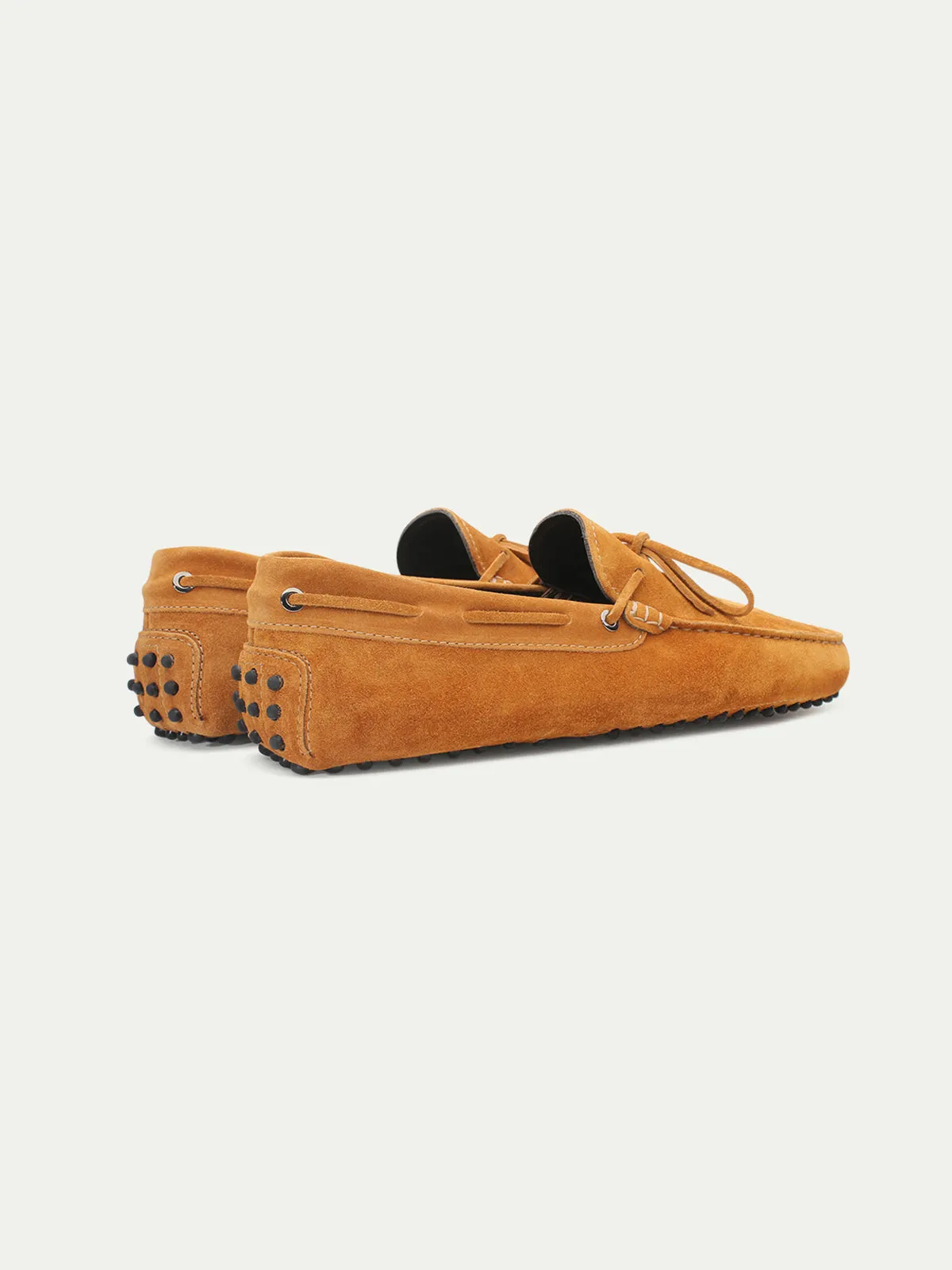 Tan Suede Ophelia Driving Loafers - AW24 sold by Costoso Italiano product image thumbnail 4
