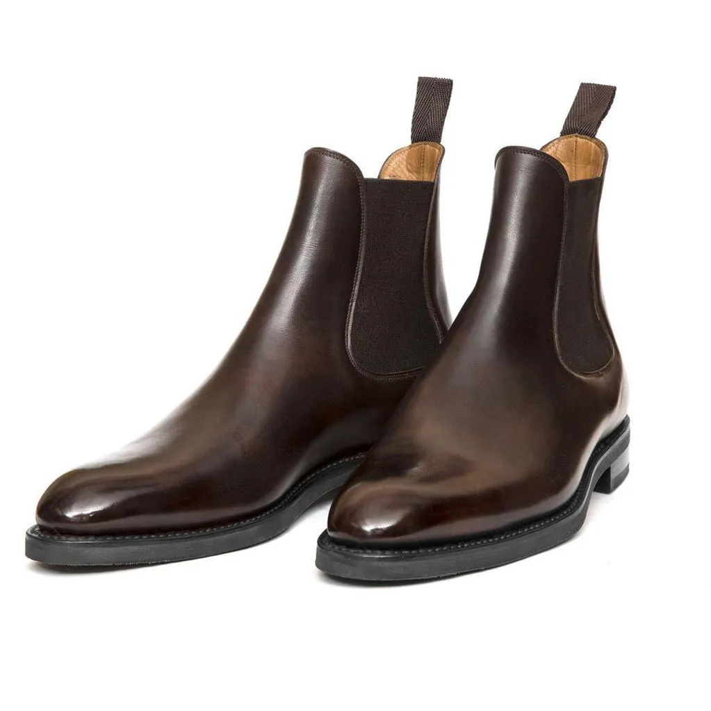 Brown Leather Fenland Slip On Chelsea Boots sold by Costoso Italiano product image thumbnail 3