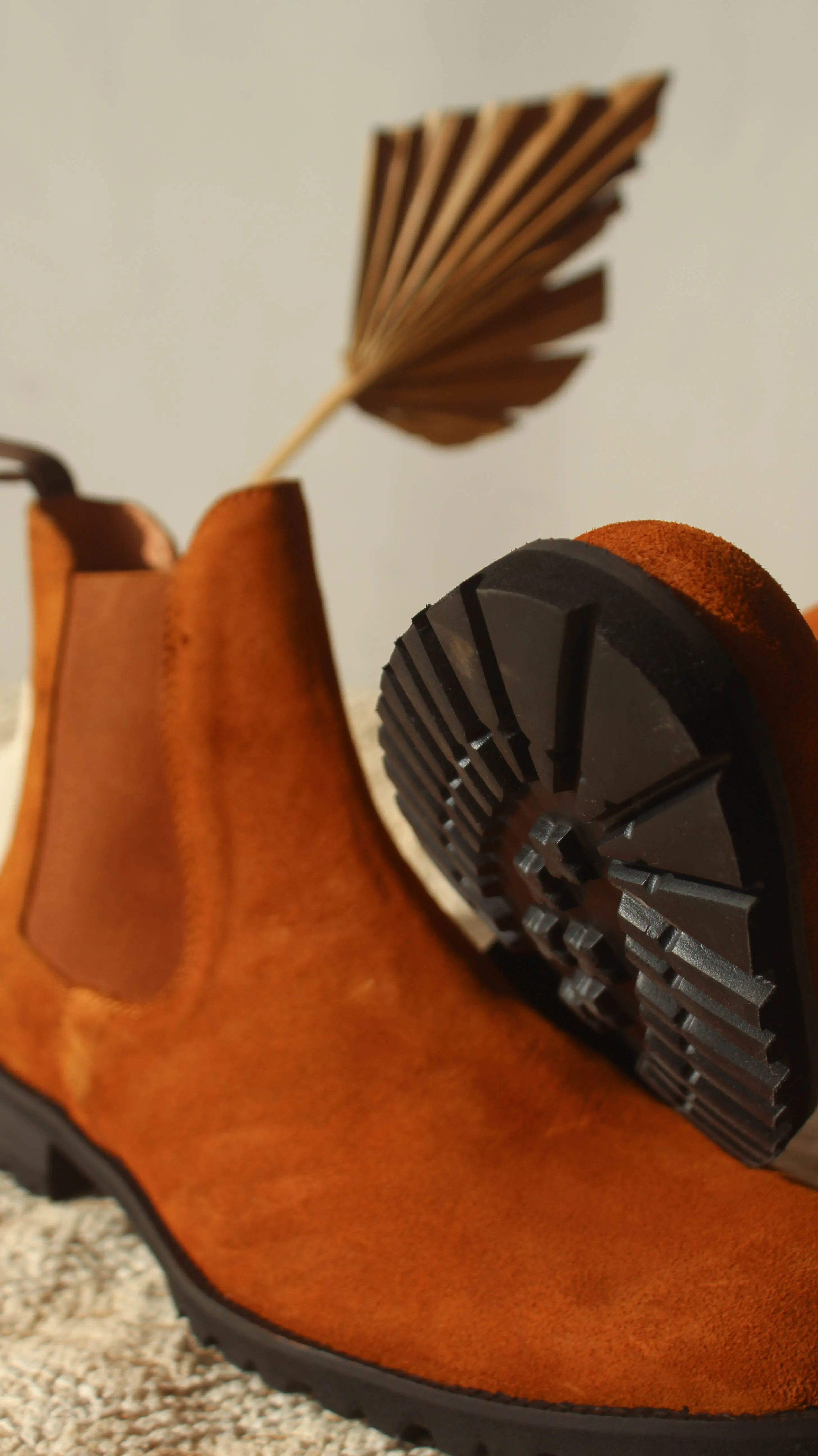 Tan Suede Ferneto Chunky Chelsea Boots sold by Costoso Italiano product image thumbnail 4