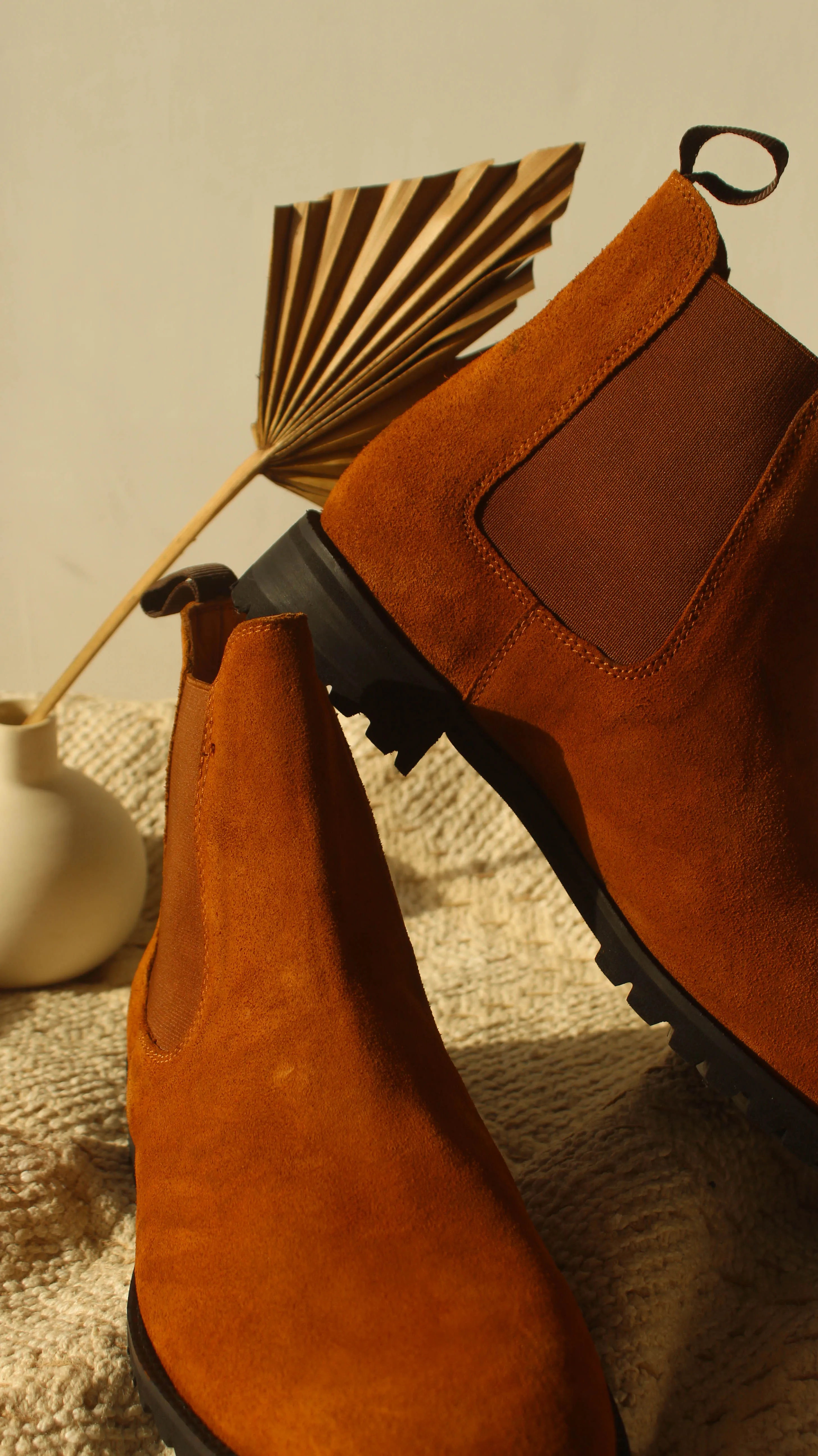 Tan Suede Ferneto Chunky Chelsea Boots sold by Costoso Italiano product image thumbnail 2
