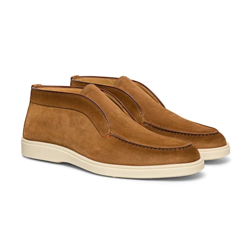 Tan Suede Ariadne City Half Boots - AW24 sold by Costoso Italiano