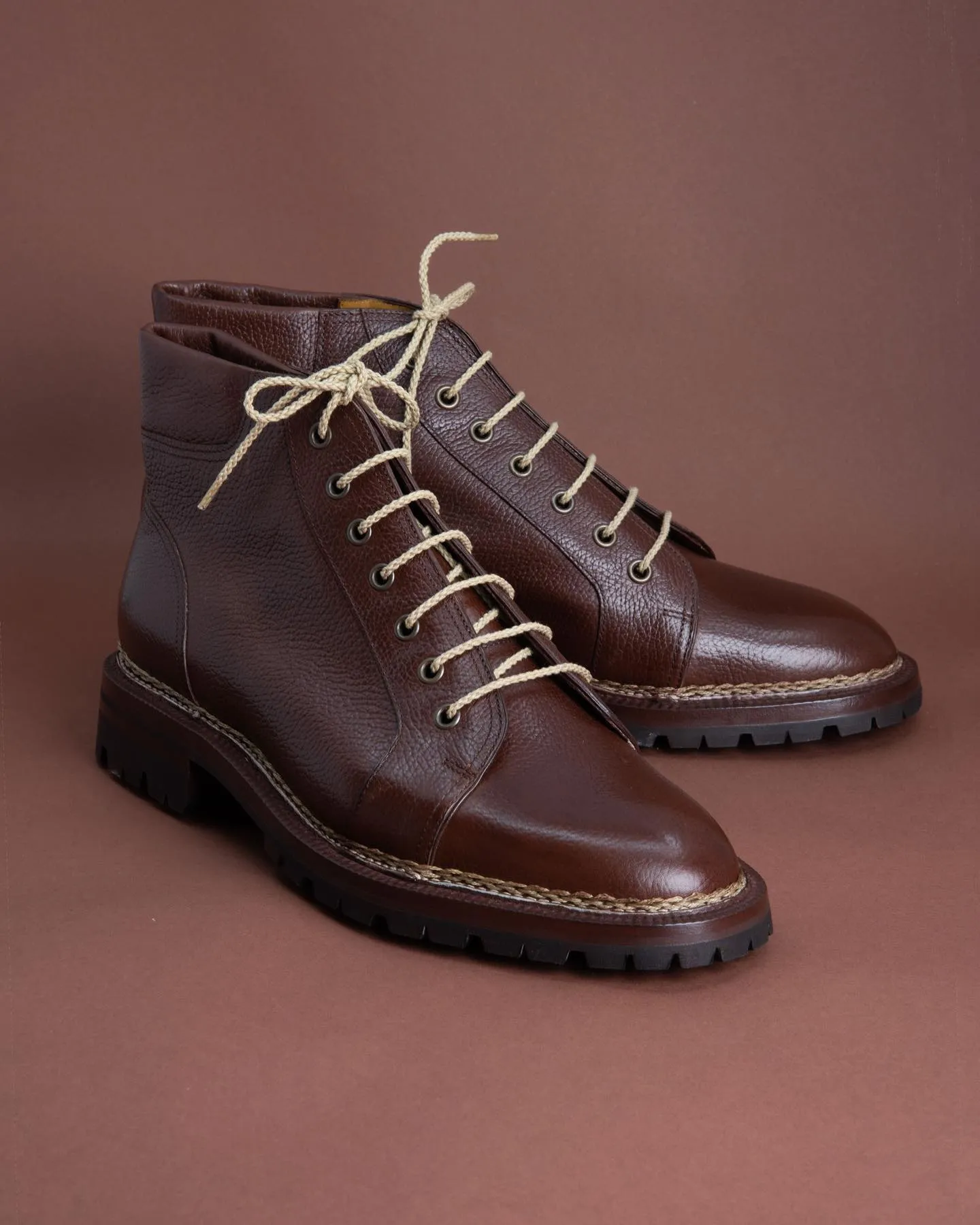 Tan Leather Downtown Dynamos Fylde Lace Up Chukka Boots sold by Costoso Italiano