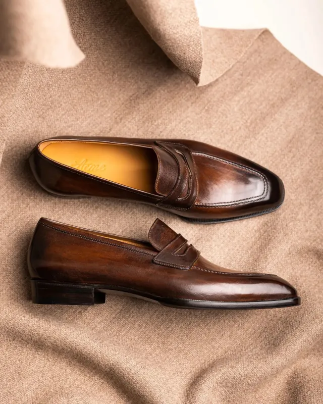 Brown Leather Relaxed Radiance Slip-On Loafers   - Summer 2024 Collection sold by Costoso Italiano