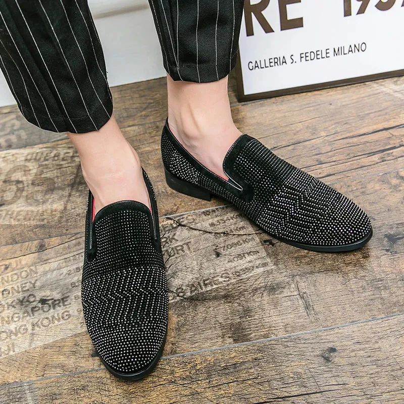 Black Leather Hand Work Zardozi Peshawari Loafers | Wedding Shoes for Groom | Shoes for Haldi Mehendi Sangeet sold by Costoso Italiano