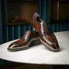Deep Tan Leather Woodford Balmoral Toe Cap Oxfords sold by Costoso Italiano