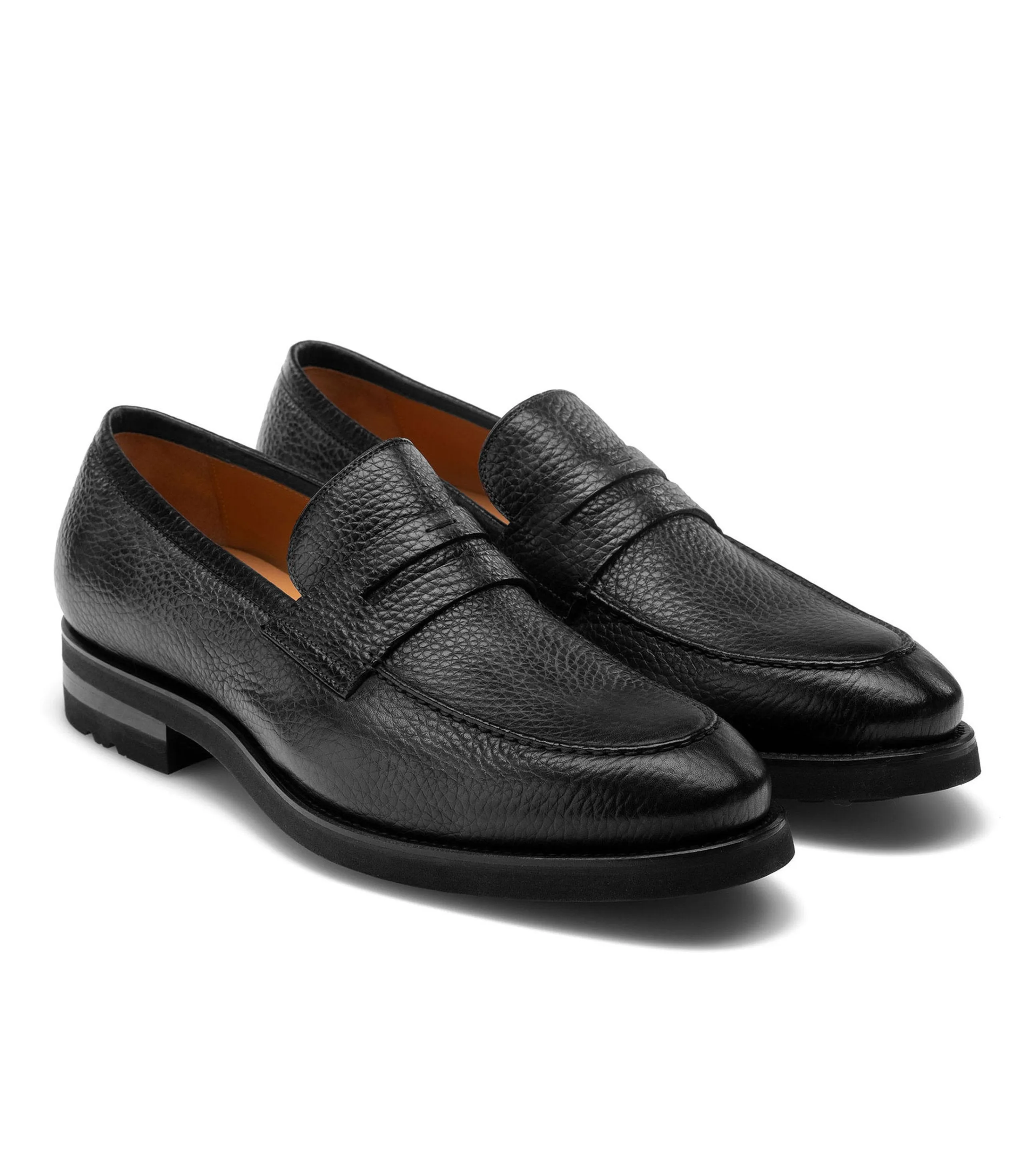 Flat Feet Shoes - Black Leather Joliette Loafers with Arch Support sold by Costoso Italiano