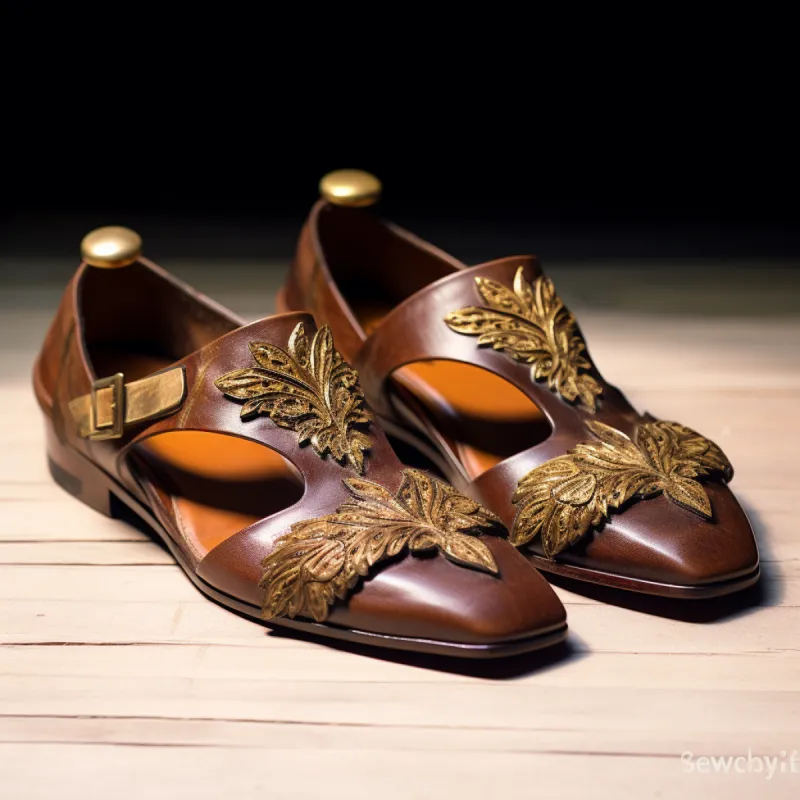 Burgundy Leather Hand Work Zardozi Peshawari Loafers | Wedding Shoes for Groom | Shoes for Haldi Mehendi Sangeet sold by Costoso Italiano