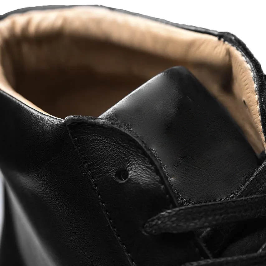 Height Increasing Black Leather Coleman Sneaker Boots sold by Costoso Italiano product image thumbnail 2