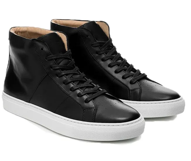 Height Increasing Black Leather Coleman Sneaker Boots sold by Costoso Italiano