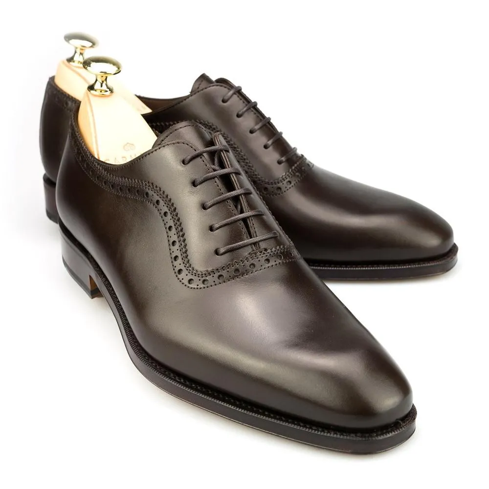 Flat Feet Shoes - Brown Leather Paveley Brogue Oxfords with Arch Support sold by Costoso Italiano
