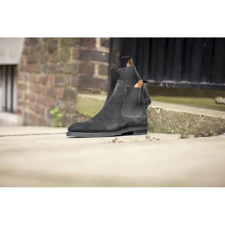 Height Increasing Black Suede Fenland Slip On Chelsea Boots sold by Costoso Italiano product image thumbnail 5