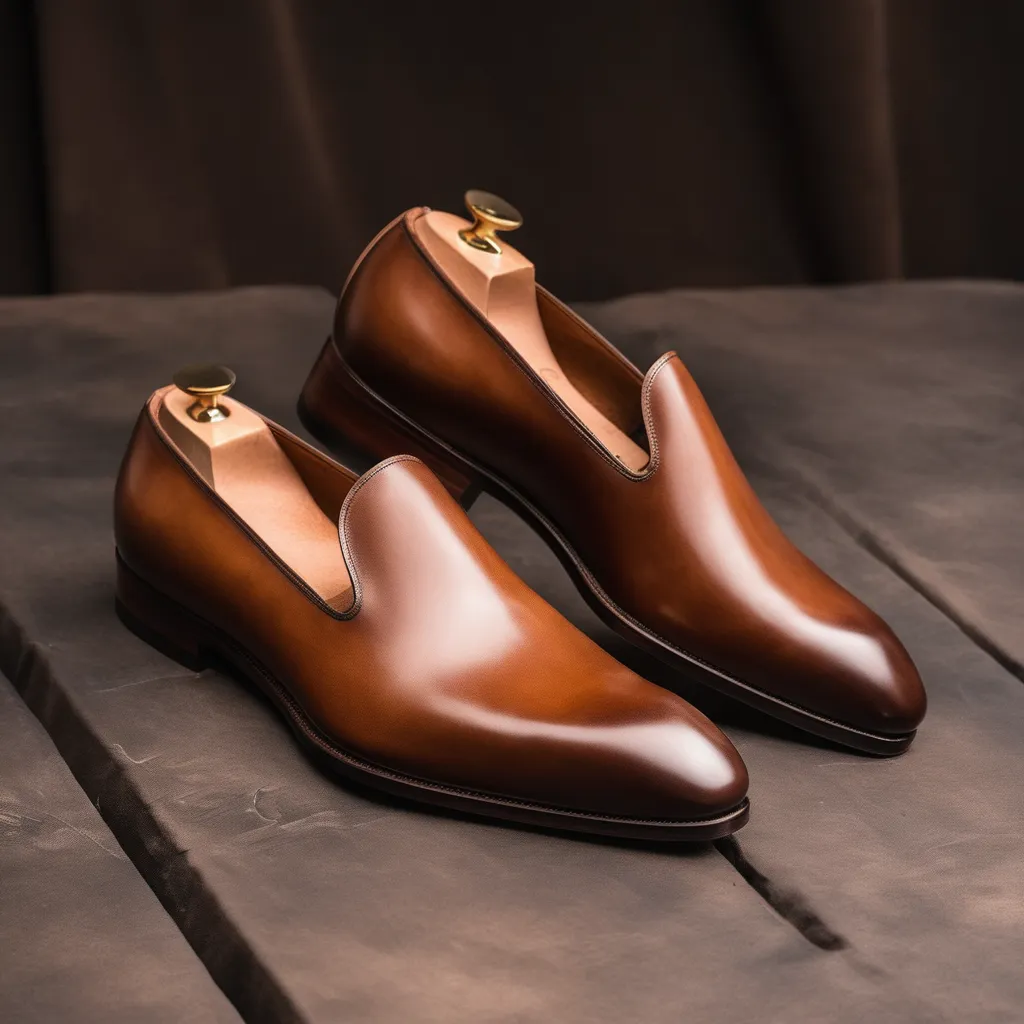 Brown Leather Boreas Minimalist Loafers sold by Costoso Italiano