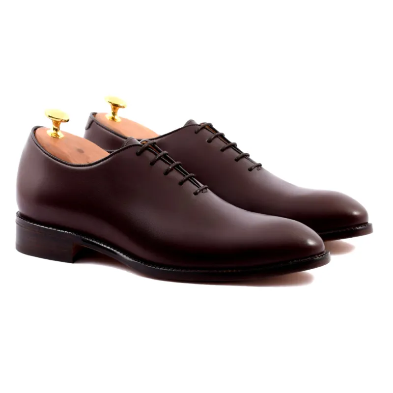 Height Increasing Brown Leather Drayton One Cut Oxfords sold by Costoso Italiano