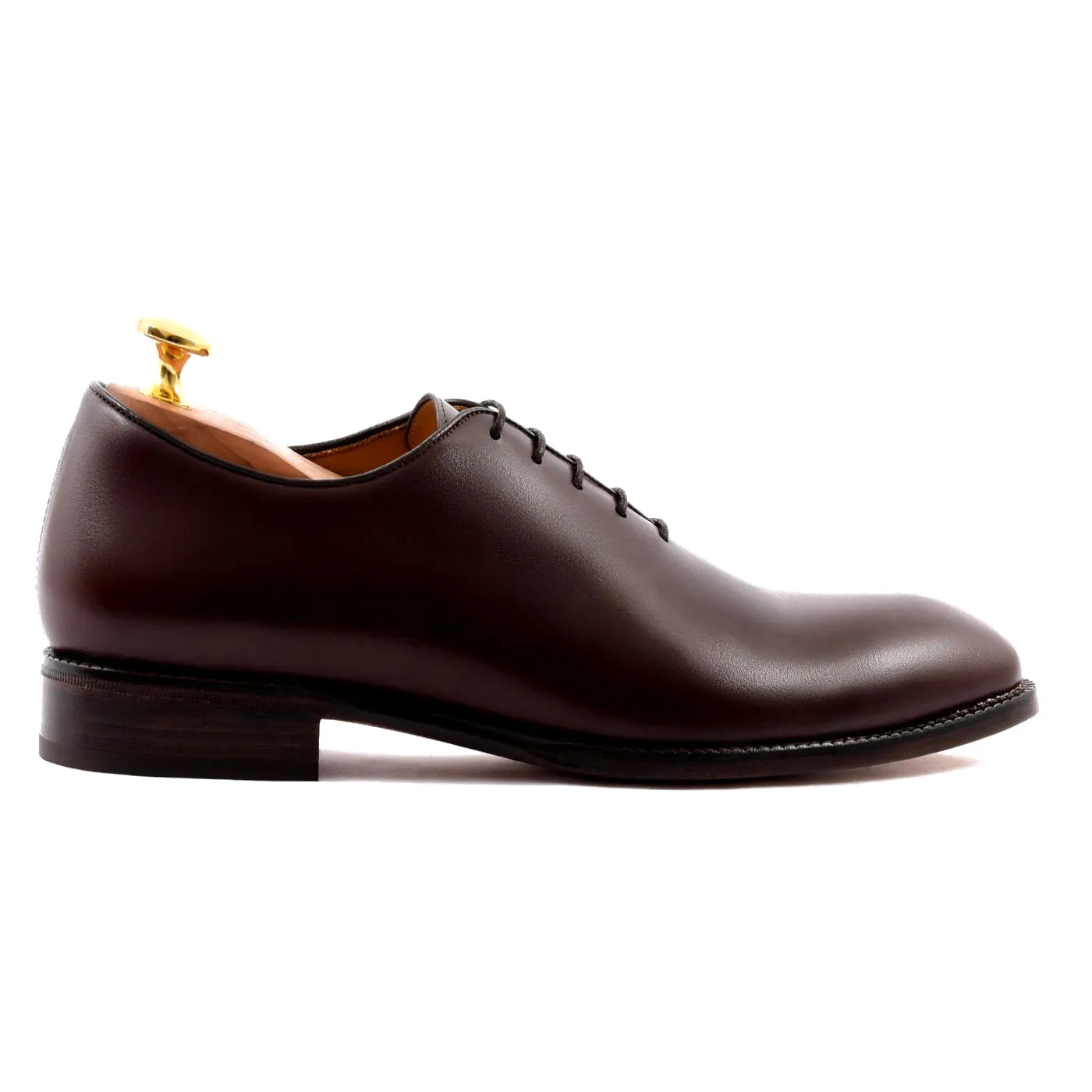 Height Increasing Brown Leather Drayton One Cut Oxfords sold by Costoso Italiano product image thumbnail 2