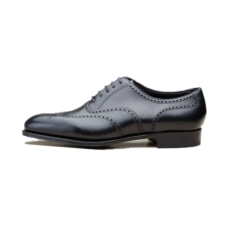 Flat Feet Shoes - Black Leather Gedling Brogue Oxfords with Arch Support sold by Costoso Italiano product image thumbnail 2