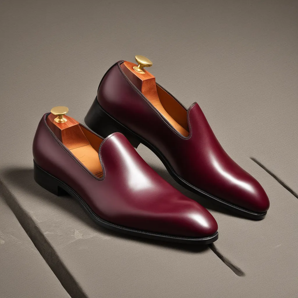 Burgundy Leather Boreas Minimalist Loafers sold by Costoso Italiano
