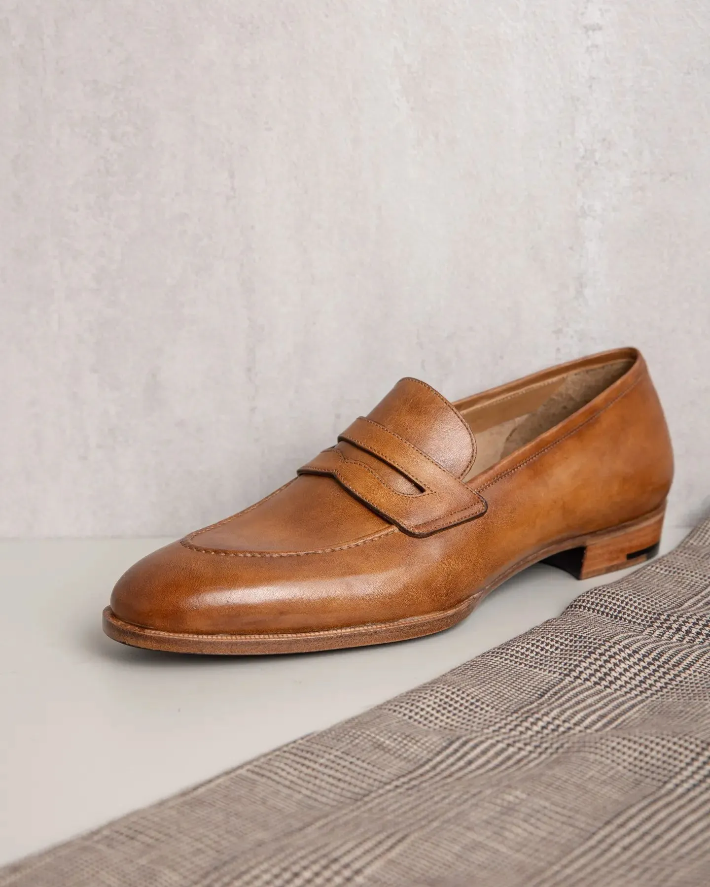 Tan Leather Urban Chic Slip-On Loafers - Summer 2024 Collection sold by Costoso Italiano product image thumbnail 2