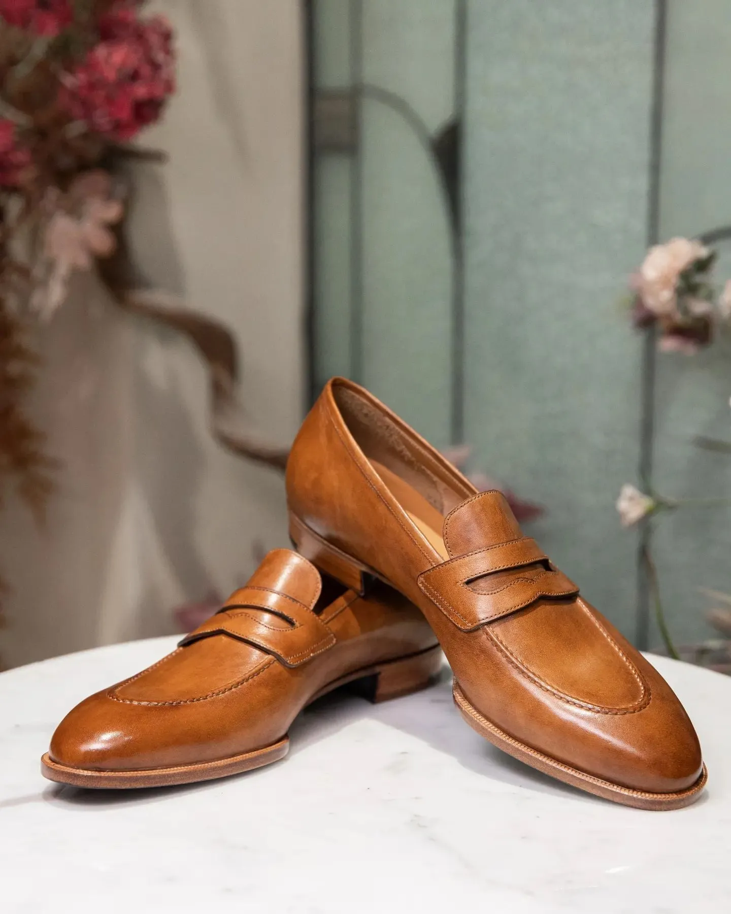 Tan Leather Urban Chic Slip-On Loafers - Summer 2024 Collection sold by Costoso Italiano product image thumbnail 4