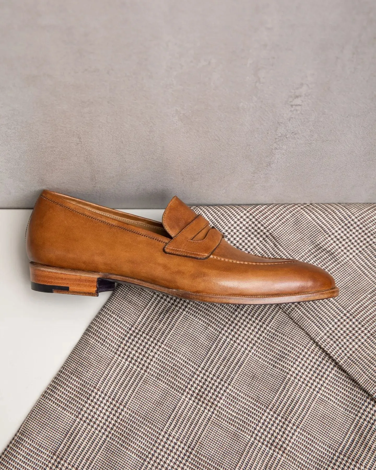 Tan Leather Urban Chic Slip-On Loafers - Summer 2024 Collection sold by Costoso Italiano product image thumbnail 3