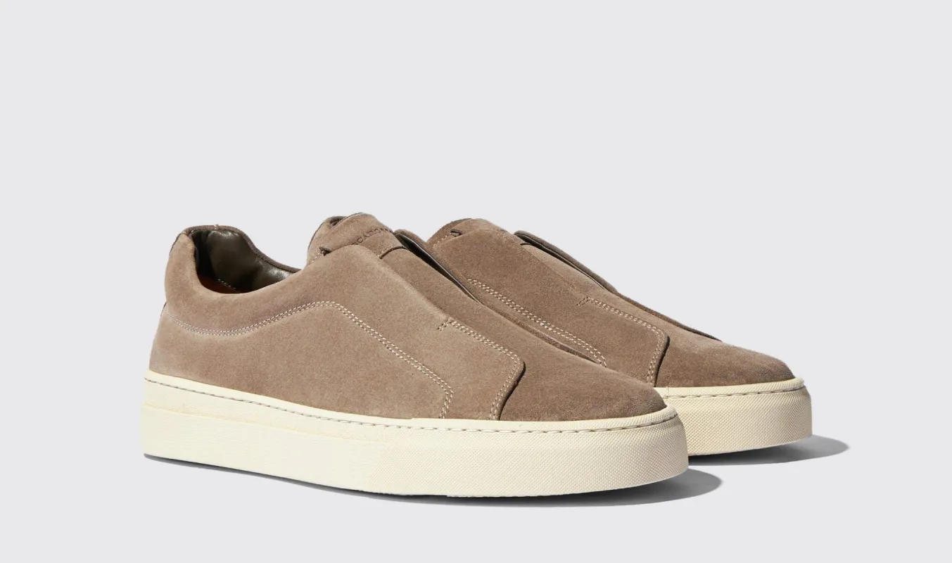 Luxury Edition - Artisian Made Brown Italian Leather Surge Slipon Sneakers With White Sole sold by Costoso Italiano