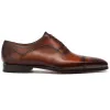 Height Increasing Brown Leather Crofton Brogue Oxfords sold by Costoso Italiano