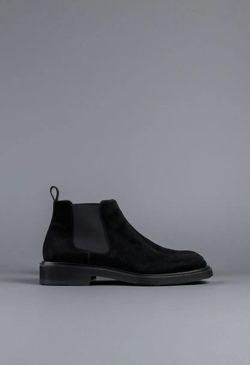 Black Suede Leather Grayson Chelsea Boot sold by Costoso Italiano product image thumbnail 2