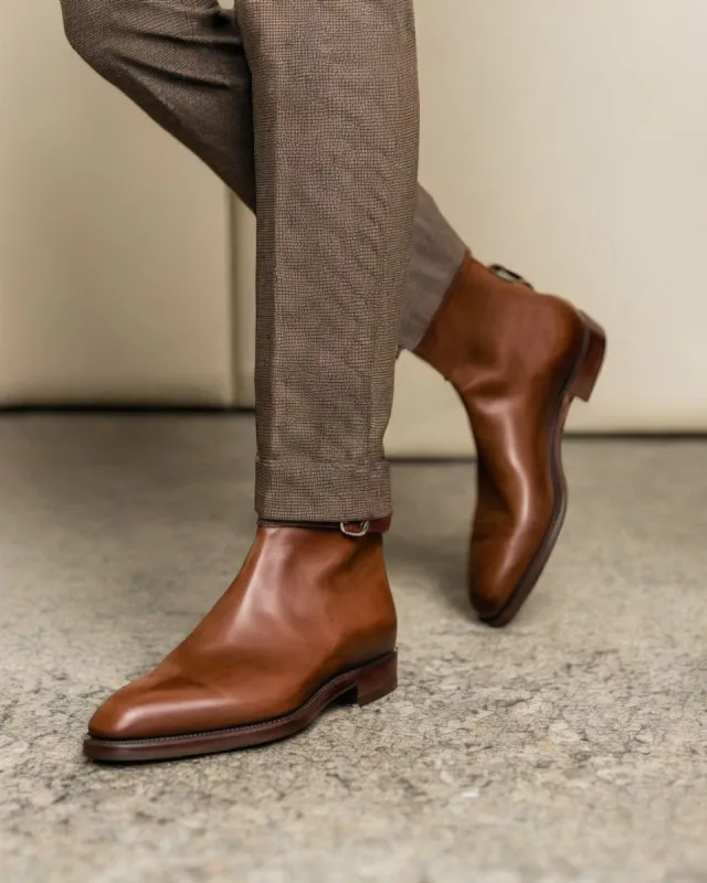 Brown Leather Amarante Slip On Jodhpur Boots sold by Costoso Italiano