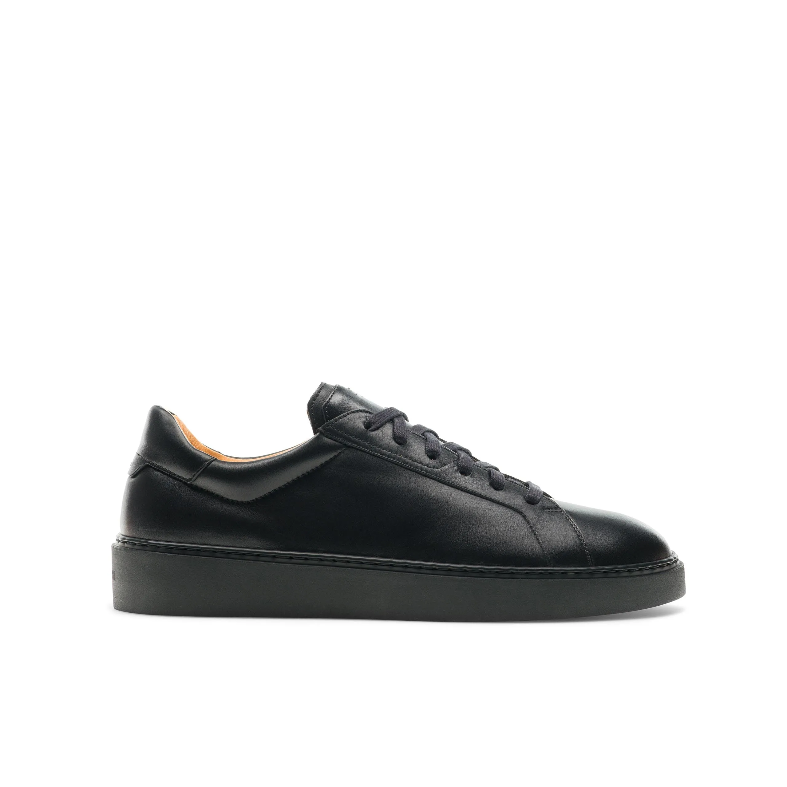 Height Increasing Black Leather Ferena Lace Up Sneakers - AW22 sold by Costoso Italiano product image thumbnail 2