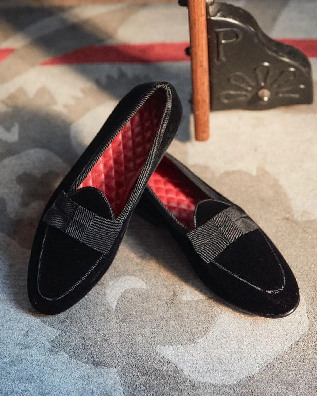 Black Suede Elara Opera Loafers - Formal Shoes - SS23 sold by Costoso Italiano