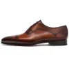 Flat Feet Shoes - Brown Leather Crofton Brogue Oxfords with Arch Support sold by Costoso Italiano