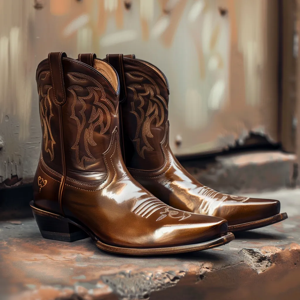 Height Increasing Brown Bastrop Slip On Zipper Western Cowboy Boots - Summer 2024 Collection sold by Costoso Italiano