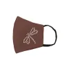 Brown Silk Mask with Dragonfly in Swarovski Crystals sold by Costoso Italiano
