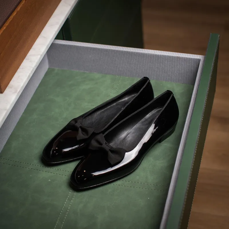 Black Leather Siena Slip On Opera Loafers - AW24 sold by Costoso Italiano