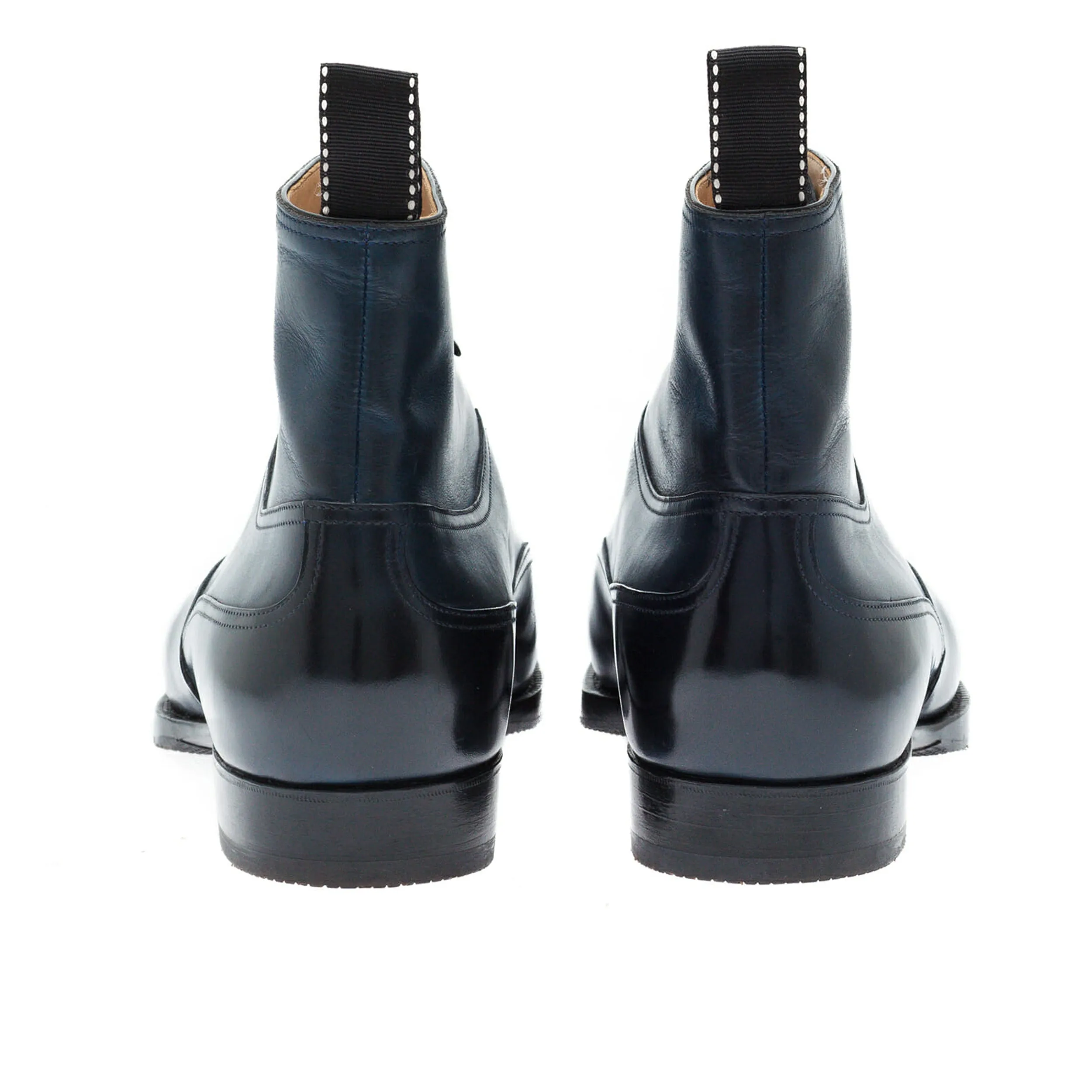 Navy Blue Leather Hendon Lace Up Boots sold by Costoso Italiano product image thumbnail 3