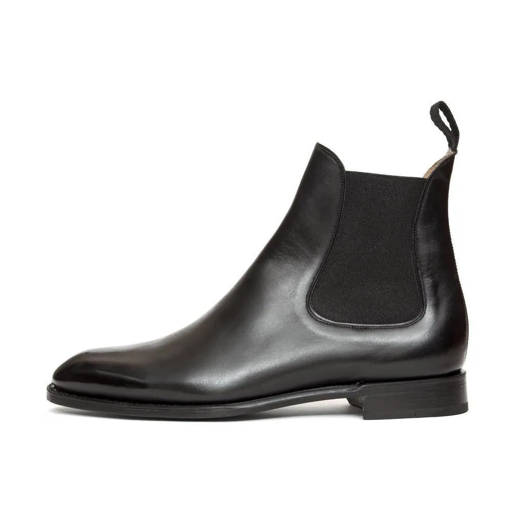 Flat Feet Shoes - Black Leather Fenland Slip On Chelsea Boots with Arch Support sold by Costoso Italiano product image thumbnail 2